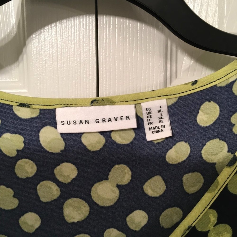 Susan Graver High Low Blouse - Picture 2 of 7